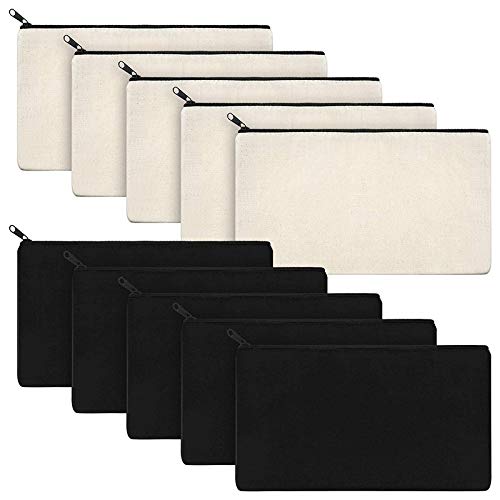 Beausoleil 10 Stück Serie Make-up Leinwand Reißverschluss Tasche für Stifte DIY Tasche für DIY Schule von Beausoleil