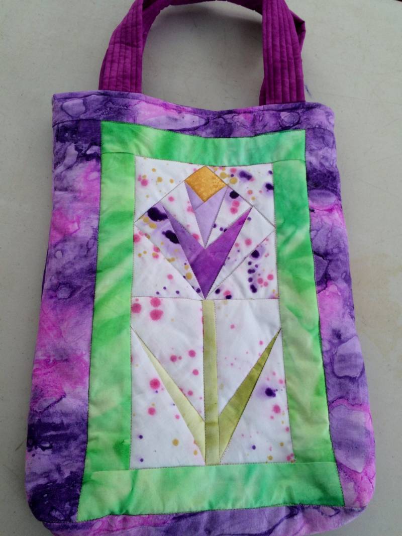 Patchwork-Einkaufstasche. Neue Gesteppte Handgemachte Tasche von BeautiWoolTreasures
