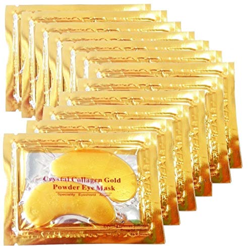 Premium-Crystal Gold Collagen EYE Mask Crystal Bio Anti Falten Feuchtigkeit Haut Care Patch Pad mit Lavendelöl, Kollagen, Haluronic Säure (x 3 Collagen-Masken) von Beauties Factory