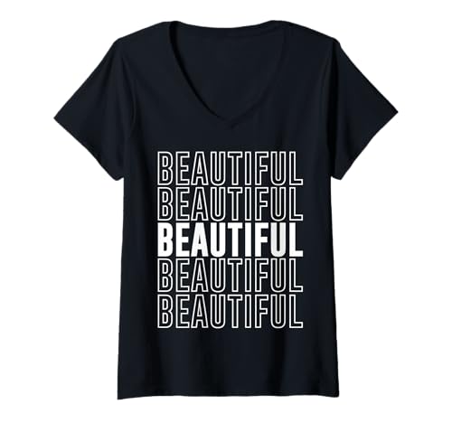 Damen Wunderschön T-Shirt mit V-Ausschnitt Damen Wunderschön T-Shirt mit V-Ausschnitt von Beautiful Apparel