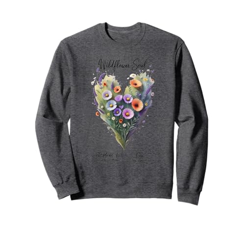 Schönes Blumenherz, lustiges Unisex-Design für Männer und Frauen Sweatshirt von Beautiful Flower Heart Funny Unisex Design Tee