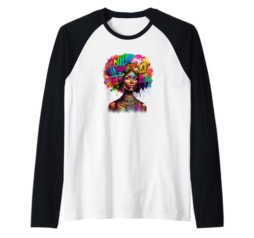 Melanin - Black Girl - Magic - Juneteenth Raglan Melanin - Black Girl - Magic - Juneteenth Raglan von Beautiful Girl of African Appearance