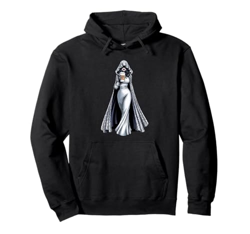 Ghost Woman Enjoying Coffee Ästhetisches Kunstwerk Display Pullover Hoodie Ghost Woman Enjoying Coffee Ästhetisches Kunstwerk Display Pullover Hoodie von Beautiful Woman Ghost Coffee Lover Vibe Design