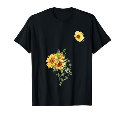 Schönes gelbes Blumen-lustiges Unisex-Design für Herren und Damen T-Shirt von Beautiful Yellow Flower Funny Unisex Design Tee