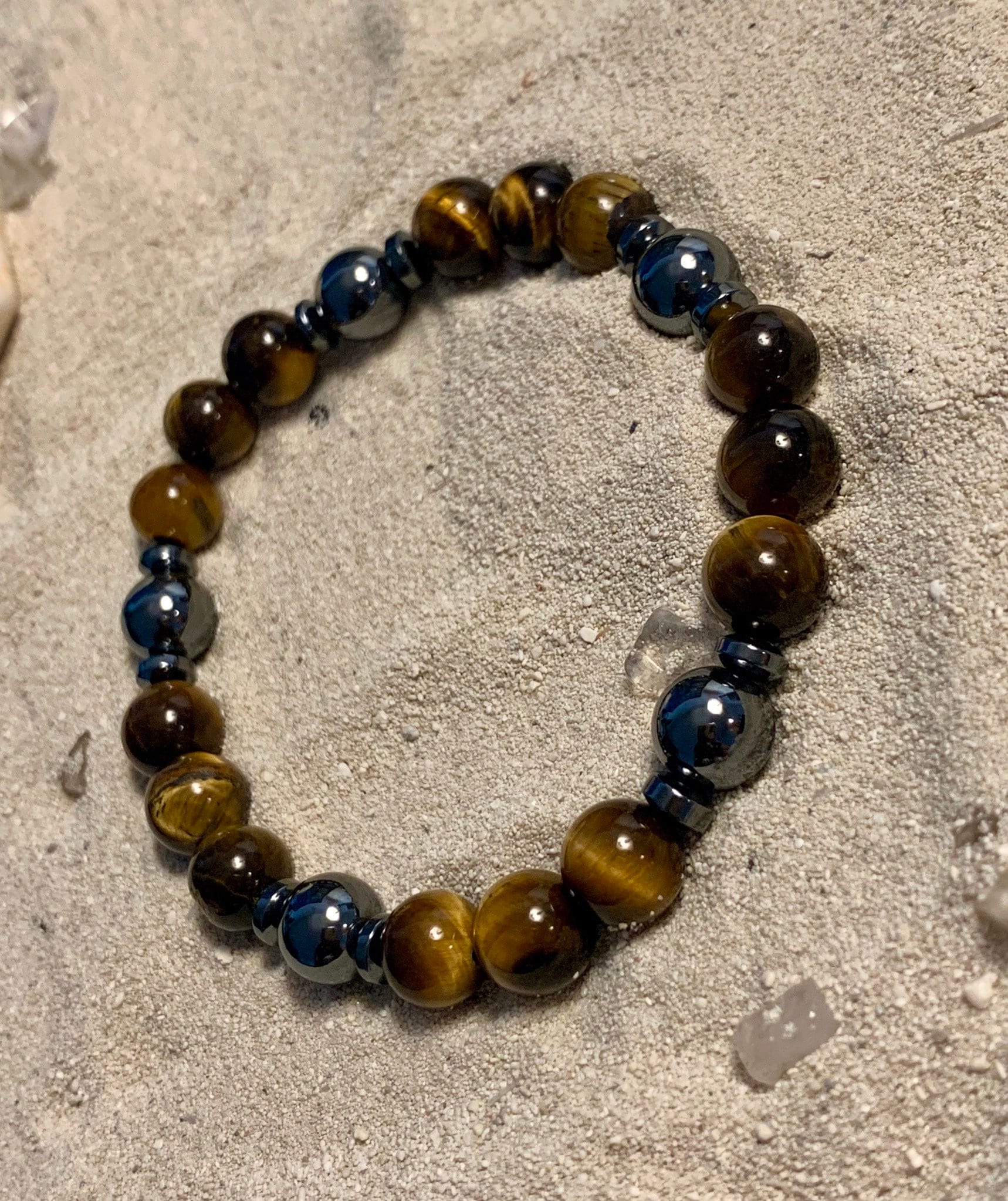 Das Fruchtbarkeitsarmband Für Ihn Hämatit Und Tigerauge von BeautifulEnergyStore