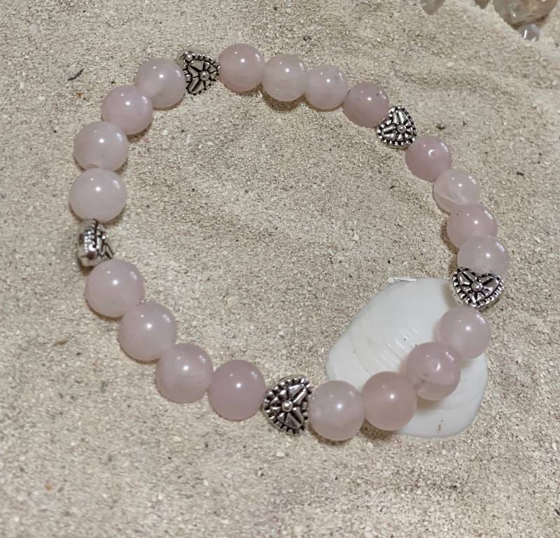 Rosenquarz Herz Spacer Rosenquarz Herz Spacer von BeautifulEnergyStore