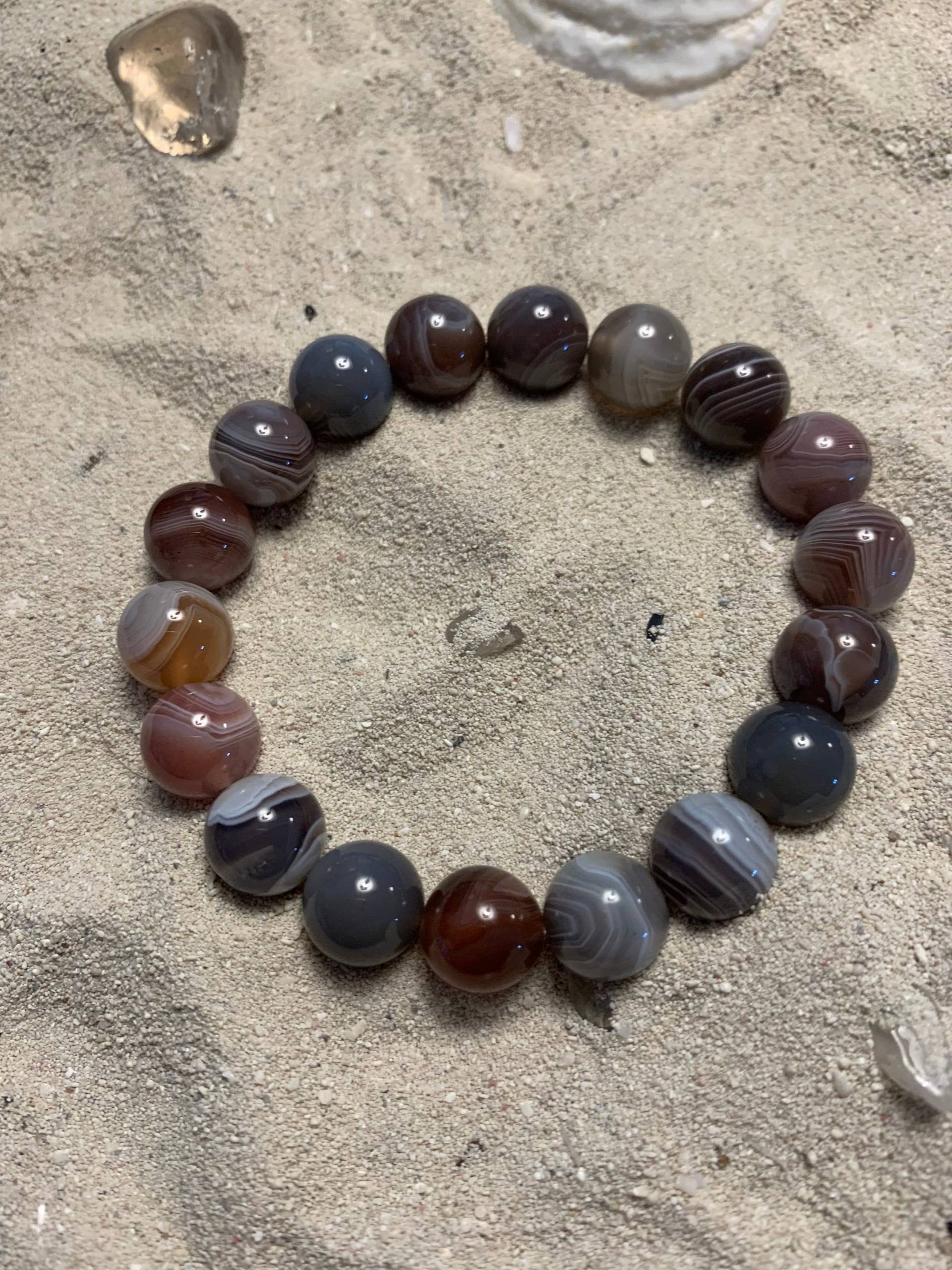 Verbinden Sie Sich Mit Ihrem Breath & Relax Armband. Botswana Agate von BeautifulEnergyStore