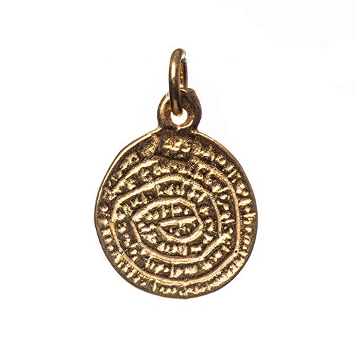 BeautifulGreekStatues Minoisch Phaistos Disc Scheibe Kreta Anhänger 2-seitig 14mm von BeautifulGreekStatues