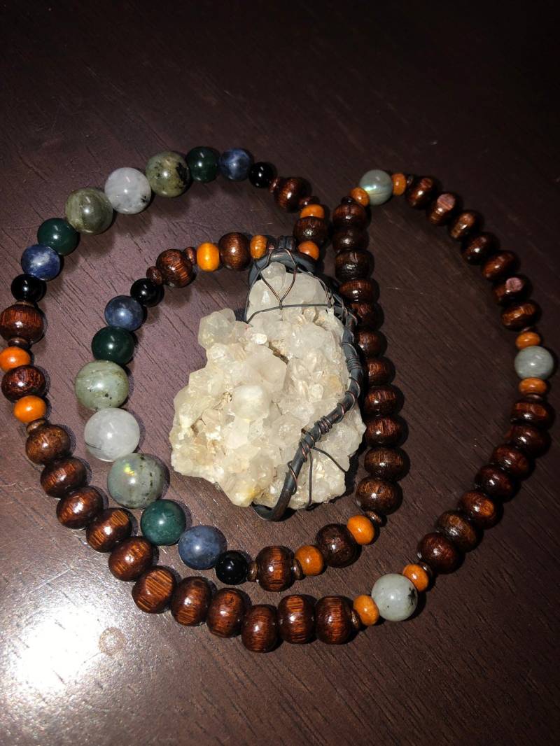 Quarz Cluster Halskette von BeautifulMindzStore