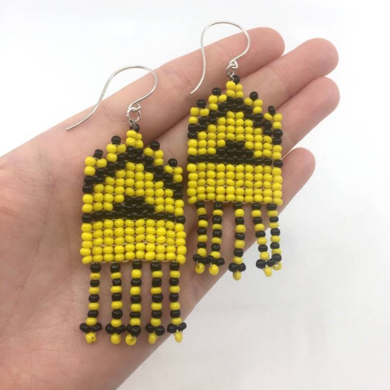 Vintage Glasperlen Ohrringe - Zulu Gelb Und Schwarz Schmuck African Ndebele Design Kwazulu Natal Südafrika Vintage Glasperlen Ohrringe - Zulu Gelb Und Schwarz Schmuck African Ndebele Design Kwazulu Natal Südafrika von BeautifulPangea