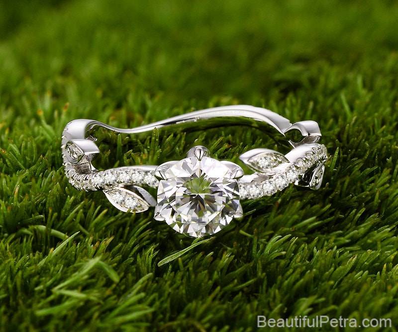 Diamant Verlobungsring - Wunderschöne Petra Ringe 14K 18K Platin Zum Patent Angemeldet Fl14 von BeautifulPetra