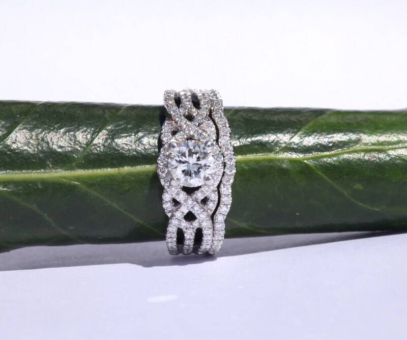 Passender Trauring Für Twist Of Fate Verlobungsring Blumenring Ehering - 14K Wunderschöne Petra Ringe Bp024 von BeautifulPetra