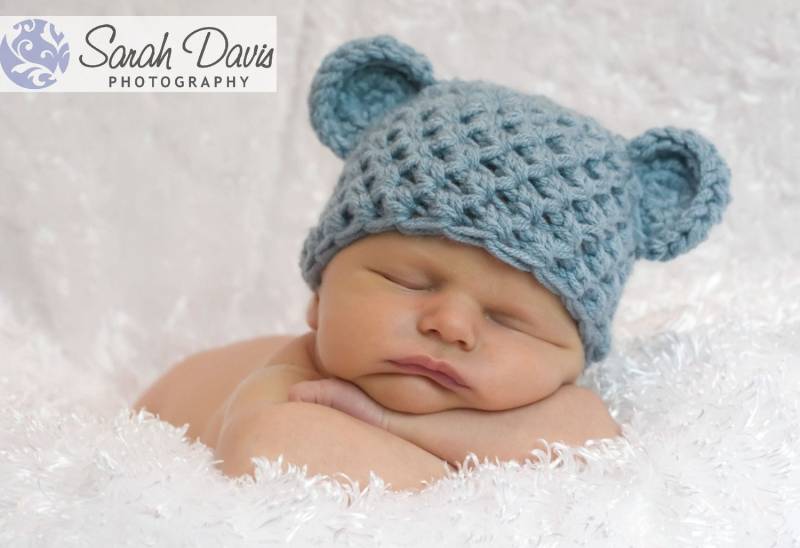 Handgemachte Newborn Teddy Bär Mütze in Blau Handgemachte Newborn Teddy Bär Mütze in Blau von BeautifulPhotoProps