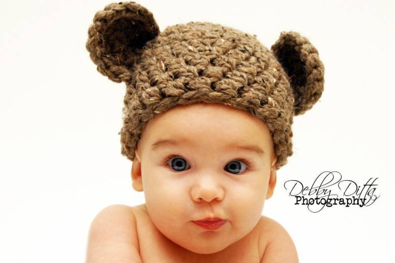 Handgemachte Newborn Teddy Bär Mütze in Braun Handgemachte Newborn Teddy Bär Mütze in Braun von BeautifulPhotoProps