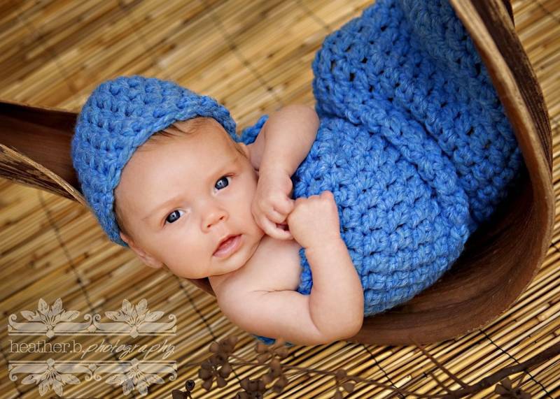 Neugeborenen Kokon Und Hut Set Himmelblau Neugeborenen Kokon Und Hut Set Himmelblau von BeautifulPhotoProps