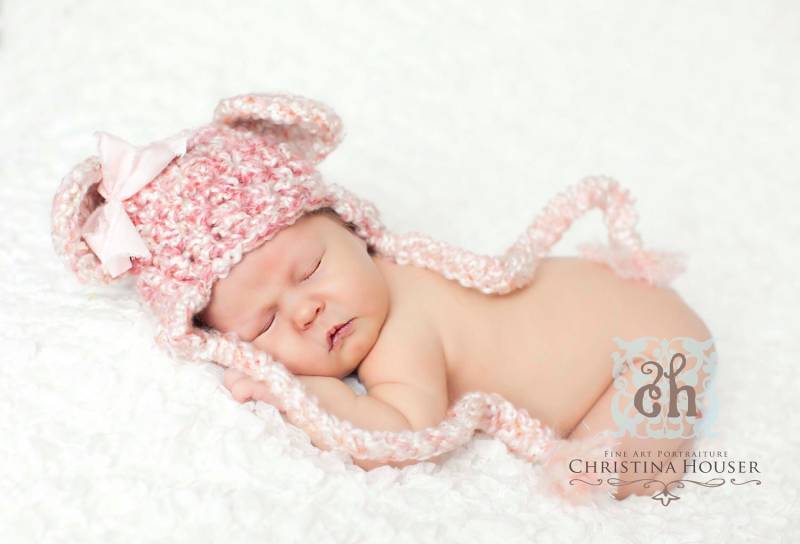 Pink Dreams Ohrenklappen Beanie Bär Mütze von BeautifulPhotoProps