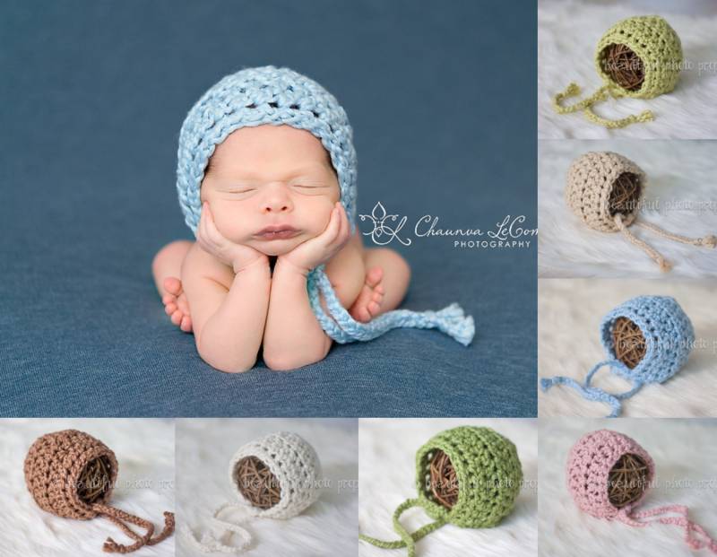 Simply Cotton Newborn Bonnet - Sie Wählen Die Farbe von BeautifulPhotoProps