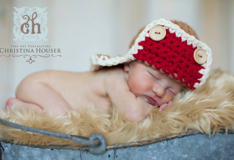 Sock Monkey Aviator Bomber Mütze Newborn Baby von BeautifulPhotoProps