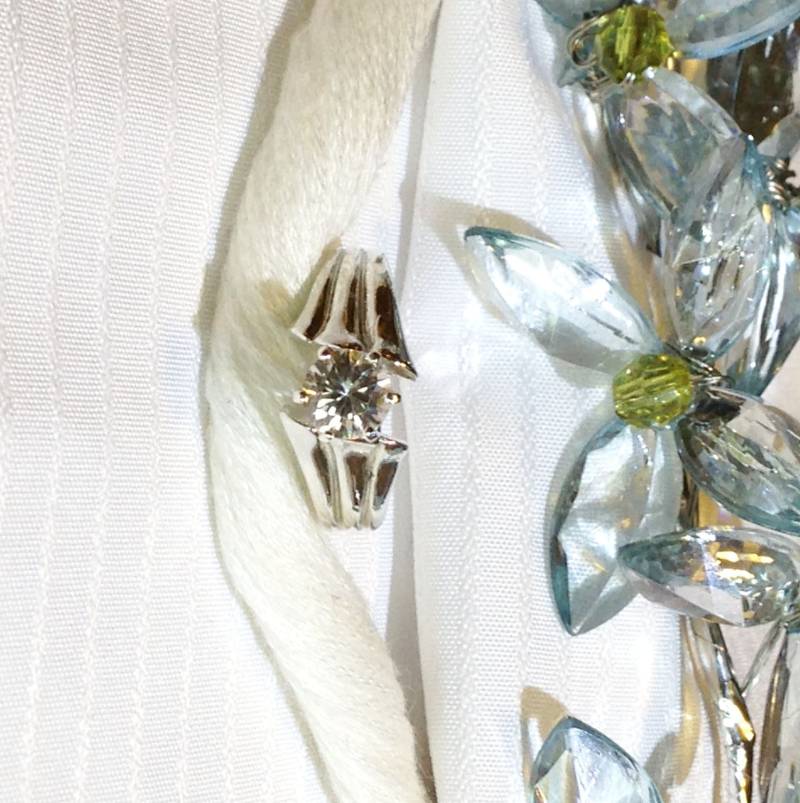 Funkelnden Weißen Zirkon Ring ~ 925 Sterling Silber Größe 6, 5 von BeautifulSeconds