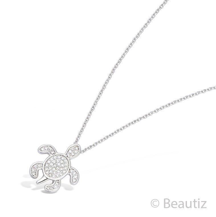 Zierliche Silber Collier Anhänger, Tortue Breloques Zirkon, Fte Des Mères Gießen Elle, Meilleur Ami, Anniversaire Femmes Présente von BeautizJewelry
