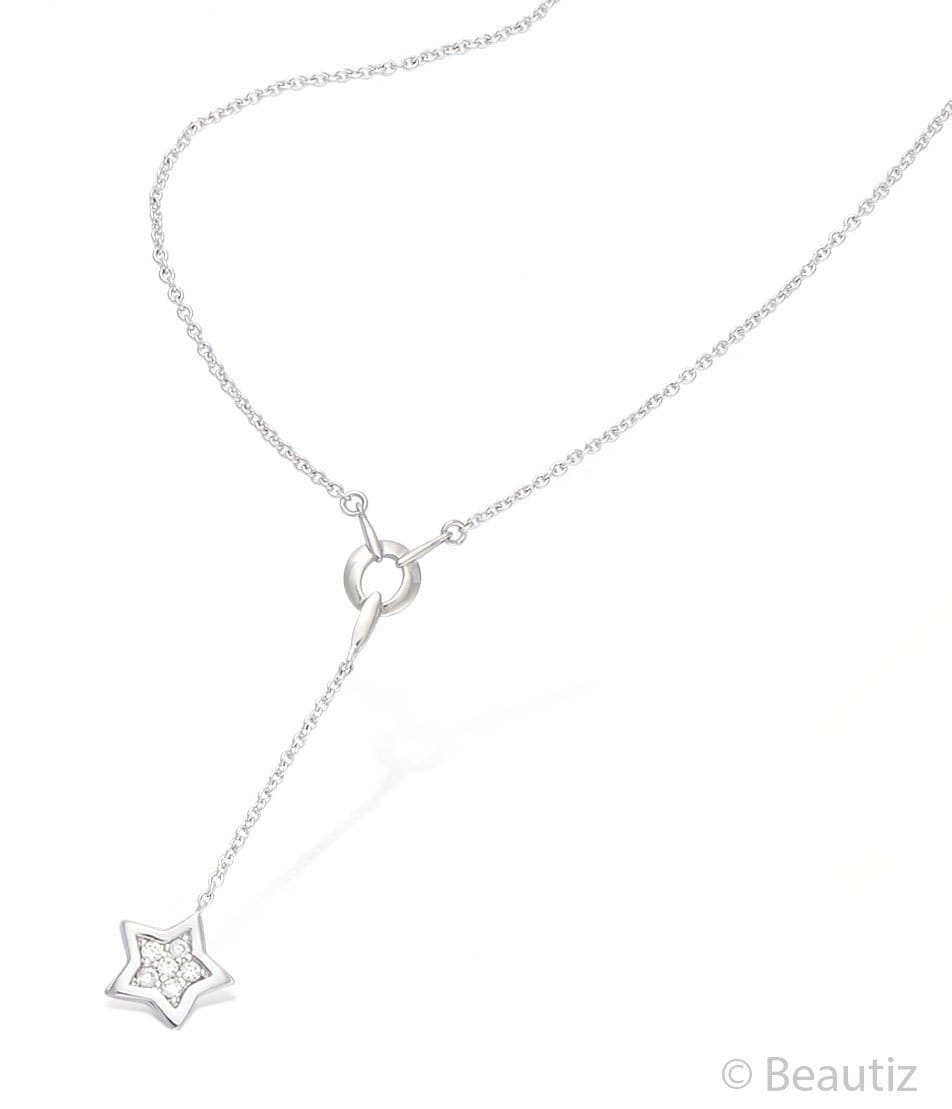 Zierliche Sterlingsilber Lariat Y Kette Star Kristalle Charme, Danksagung, Anhänger, Geschenk Für Sie, Beste Freundin, Frauen Geburtstag Geschenke von BeautizJewelry