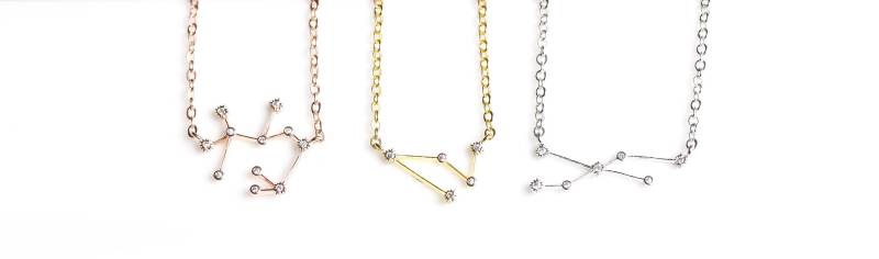 sternzeichen Constellation Armband Zierlicher Astrologie Schmuck von BeautizJewelry