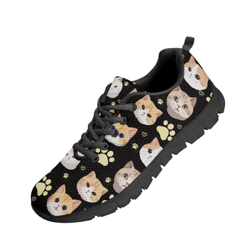 Beauty Collector Cute Cat Paw Black Tennis Shoes for Women Sports Fashion Sneaker Black Sole Beauty Collector Cute Cat Paw Black Tennis Shoes for Women Sports Fashion Sneaker Black Sole von Beauty Collector