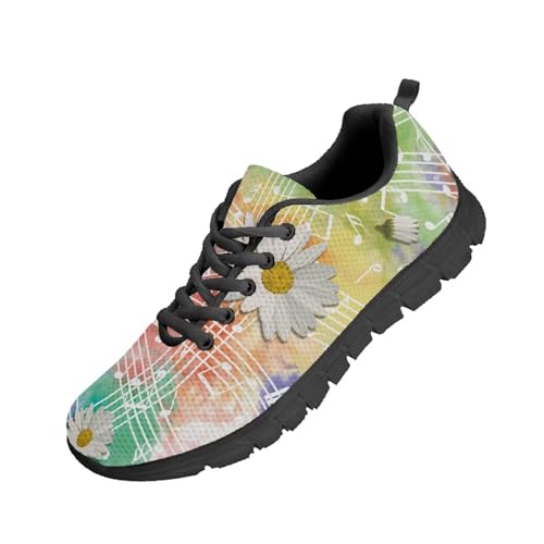 Beauty Collector Daisy Music Rainbow Tennis Shoes for Women Sports Fashion Sneaker Black Sole Beauty Collector Daisy Music Rainbow Tennis Shoes for Women Sports Fashion Sneaker Black Sole von Beauty Collector