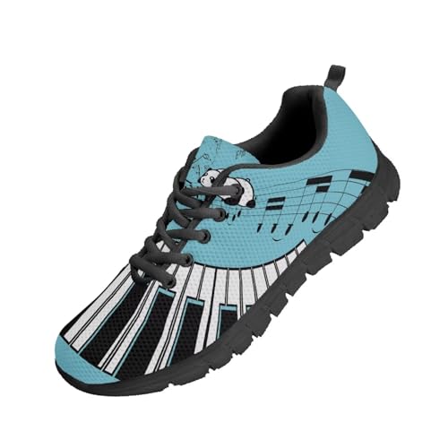 Beauty Collector Panda Piano Music Blue Women's Walking Shoes Lace-up Running Sneakers Black Sole Beauty Collector Panda Piano Music Blue Women's Walking Shoes Lace-up Running Sneakers Black Sole von Beauty Collector