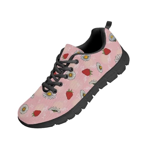 Beauty Collector Strawberry Daisy Music Pink Tennis Shoes for Women Sports Fashion Sneaker Black Sole Beauty Collector Strawberry Daisy Music Pink Tennis Shoes for Women Sports Fashion Sneaker Black Sole von Beauty Collector