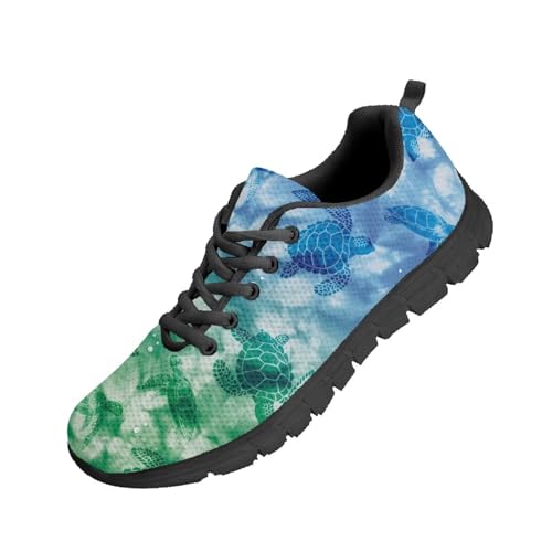 Beauty Collector Turtle Blue Green Tennis Shoes for Women Sports Fashion Sneaker Black Sole Beauty Collector Turtle Blue Green Tennis Shoes for Women Sports Fashion Sneaker Black Sole von Beauty Collector
