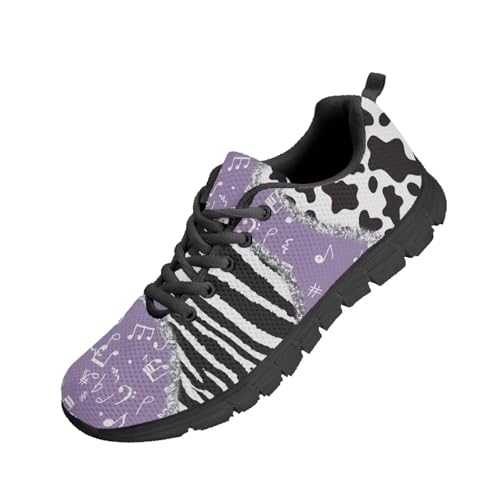 Beauty Collector Zebra Cow Music Purple Tennis Shoes for Women Sports Fashion Sneaker Black Sole Beauty Collector Zebra Cow Music Purple Tennis Shoes for Women Sports Fashion Sneaker Black Sole von Beauty Collector