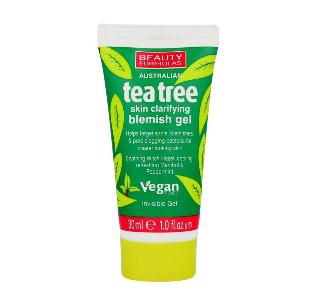 Beauty Formulas Gesichts-Reinigungsschaum Tea Tree Haut Clarifying Blemish Gel Spot Treatment 30ml von Beauty Formulas