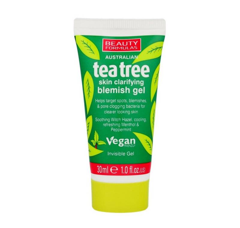 Beauty Formulas Gesichts-Reinigungsschaum Tea Tree Haut Clarifying Blemish Gel Spot Treatment 30ml von Beauty Formulas