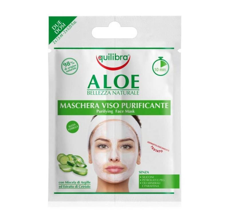 Beauty Formulas Körperpflegemittel Equilibra Mask Face Aloe Purif 2x 7,5ml von Beauty Formulas
