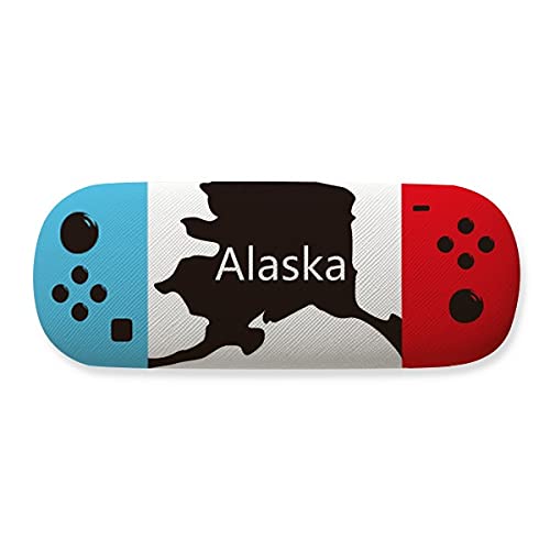 Alaska USA Karte Sterne Streifen Flagge Aufbewahrung Brillenetui Kreative Spiel Muschel Halter von COMP