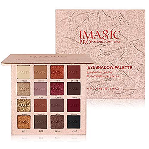 16 Farbe Matte Lidschatten Luxus Make-up Schimmer Glitter Blending Powder Super Pigment Metallic Gold Nude Lidschatten-Palette mit Kosmetikspiegel von Beauty Glazed