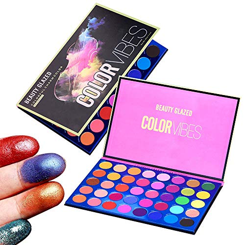 Beauty Glazed Lidschatten Palette Professional Makeup Lidschattenpalette 40 Farbtöne Schimmernd und Metallisch Warme natürliche Bronze Neutrale rauchige kosmetische Lidschatten Beauty Glazed Lidschatten Palette Professional Makeup Lidschattenpalette 40 Farbtöne Schimmernd und Metallisch Warme natürliche Bronze Neutrale rauchige kosmetische Lidschatten von Beauty Glazed