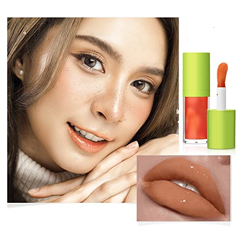 8 Farben Hydrating Plumping Lip Oil, No-Sticky Clear Lip Gloss Transparent Toot Lip Balm Nourishing Lip Grow Oil Tinted for Lip Care, Long Lasting Moisturizing Lip Oil Gloss # 103 SWEET von Beauty Glazed