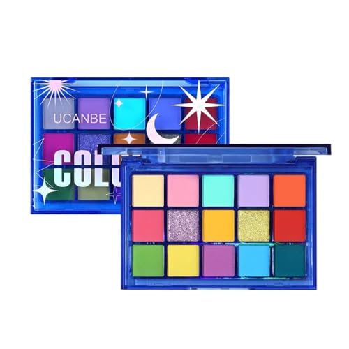 Beauty Glazed 15 Farben Lidschatten Palette Kürbisse Orange Hochpigmentiert Eyeshadow Palette Matt und Schimmernde Make Up Palette für Halloween Party von Beauty Glazed