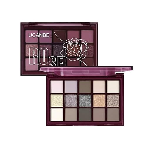 Beauty Glazed 15 Farben Lidschatten Palette Kürbisse Orange Hochpigmentiert Eyeshadow Palette Matt und Schimmernde Make Up Palette für Halloween Party von Beauty Glazed