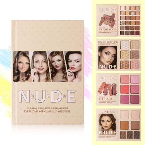 Beauty Glazed 43 Farben Make Up Palette Matte Schimmernde Lidschatten-Palette Highlight, Bronze-Puder, Powder Blusher Langlebige Wasserdichte Pigmentiert Eyeshadow Make-up-Palette von Beauty Glazed