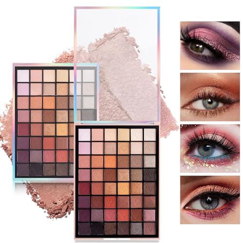 Beauty Glazed 48 Farben Nude Lidschatten Palette Matte Schimmernde Lidschatten-Palette Langlebige Wasserdichte Pigmentiert Eyeshadow Make-up-Palette von Beauty Glazed