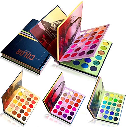 Beauty Glazed 72 Color Press Buch Lidschatten-Palette Schatten palette Glitter Matte Shimmer Natürliches Professionelles Lidschattenpulver Langlebige Wasserdichte Pigmentiert Make-up-Palette von Beauty Glazed