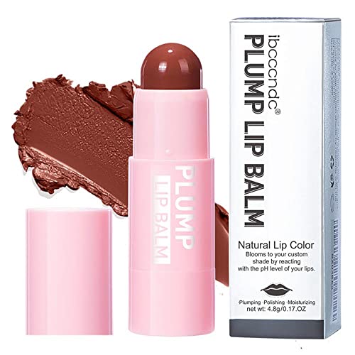 Hydrating Plumping Lip Balm Lightening Lip Wrinkles Polishing Lip Texture Instantly Lip Plumper Long-lasting Moisturizing Lipstick Nourishing Lip Care Cosmetic # 04 Tan Ponceau von Beauty Glazed