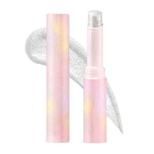 Kristall-Gelee-Glasur Lidschatten-Stift, Hydratisierender Aufheller Highlighter-Stift, Multifunktionales schimmerndes Make-up, leicht zu verblenden (#01 Rosy Gem, 1PC) von Beauty Glazed