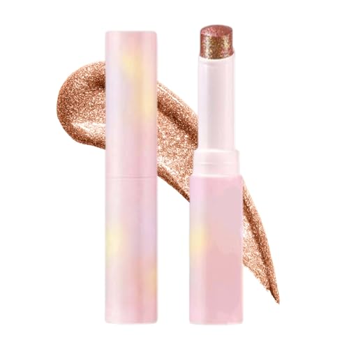 Kristall-Gelee-Glasur Lidschatten-Stift, Hydratisierender Aufheller Highlighter-Stift, Multifunktionales schimmerndes Make-up, leicht zu verblenden (#06 Fuchsia Fun, 1PC) von Beauty Glazed
