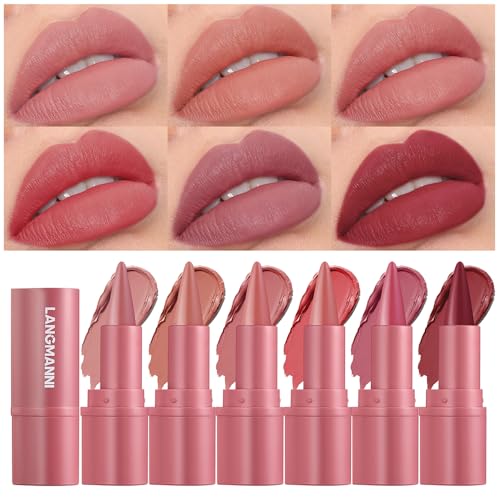 Lippenstift Makeup, Lippenstift mit Nude Matte Schattierungen, Precision Tip Matte Lipstick, Longwear Up To 12Hrs, Smooth Velvety Senior Lip Makeup Geschenke für Frauen und Mädchen #Alle von Beauty Glazed