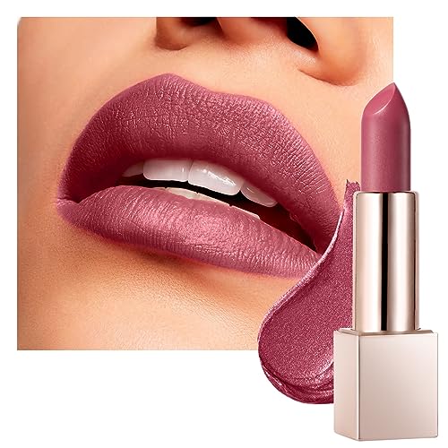 BEAUTY SEARCHER Lippenstift, Metallic Shine Finish Lip Balm Glossy Hydrating Nude Velvet Red Long-Lasting Moisturisation Luxury Lip Stick Makeup # 01 Love Burgundy von Beauty Glazed