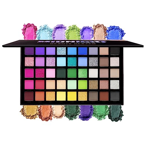 Midnight Galaxy 45 Farben Matte & Glitter Eyeshadow Palette, Bunte und leuchtende Farbe Augenschatten Palette, Glatte Blendable Pressed Shimmers für tägliche und Bühne Augen-Make-up von Beauty Glazed